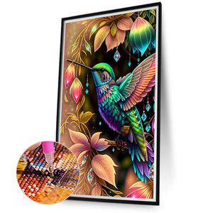 Hummingbird 40*70CM(Canvas) Full Round Drill Diamond Painting