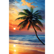 Load image into Gallery viewer, Coconut Beach 40*60CM(Canvas) Full Round Drill Diamond Painting
