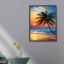 Load image into Gallery viewer, Coconut Beach 40*60CM(Canvas) Full Round Drill Diamond Painting
