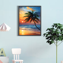 Load image into Gallery viewer, Coconut Beach 40*60CM(Canvas) Full Round Drill Diamond Painting
