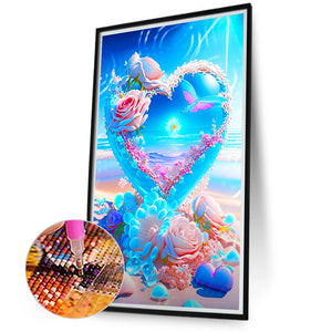 Seaside Love 40*70CM(Canvas) Full Round Drill Diamond Painting