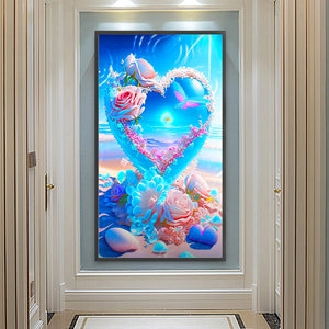 Seaside Love 40*70CM(Canvas) Full Round Drill Diamond Painting