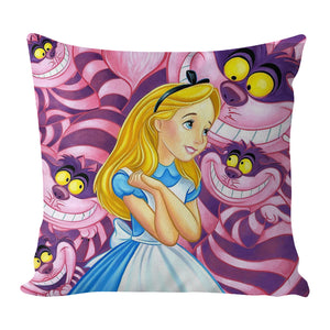 Cross Stitch Pillow Alice in Wonderland Cross Stitch Cushion for Home Decoration