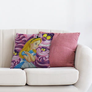 Cross Stitch Pillow Alice in Wonderland Cross Stitch Cushion for Home Decoration