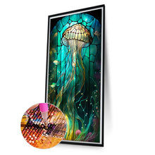 Load image into Gallery viewer, Deep Sea Jellyfish Glass Painting 40*70CM(Picture) Full Square Drill Diamond Painting
