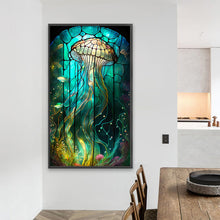 Load image into Gallery viewer, Deep Sea Jellyfish Glass Painting 40*70CM(Picture) Full Square Drill Diamond Painting
