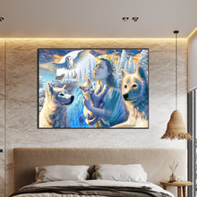 Load image into Gallery viewer, Snow Indians Eagle And Wolf 70*50CM(Canvas) Full Round Drill Diamond Painting
