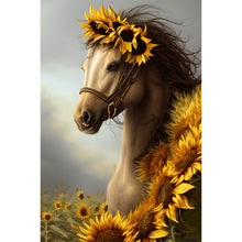 Load image into Gallery viewer, Sunflower Horse 40*60CM(Canvas) Full Round Drill Diamond Painting
