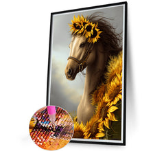 Load image into Gallery viewer, Sunflower Horse 40*60CM(Canvas) Full Round Drill Diamond Painting
