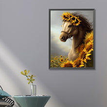 Load image into Gallery viewer, Sunflower Horse 40*60CM(Canvas) Full Round Drill Diamond Painting
