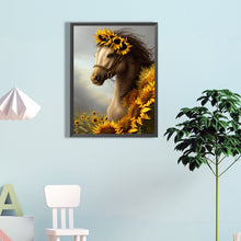 Load image into Gallery viewer, Sunflower Horse 40*60CM(Canvas) Full Round Drill Diamond Painting
