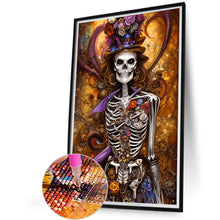 Load image into Gallery viewer, Elegant Skull 40*60CM(Canvas) Full Round Drill Diamond Painting
