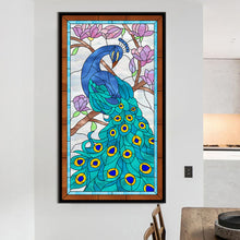 Load image into Gallery viewer, Peacock 50*90CM(Canvas) Full Round Drill Diamond Painting
