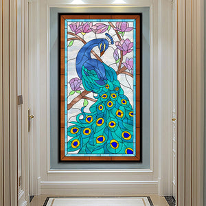 Peacock 50*90CM(Canvas) Full Round Drill Diamond Painting