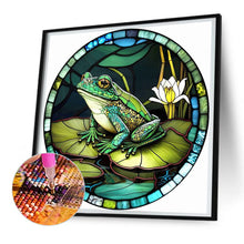 Load image into Gallery viewer, Round Plate Glass Painting Frog 30*30CM(Canvas) Full Round Drill Diamond Painting
