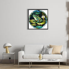 Load image into Gallery viewer, Round Plate Glass Painting Frog 30*30CM(Canvas) Full Round Drill Diamond Painting
