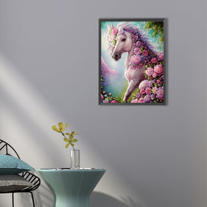 Flower Horse 40*50CM(Canvas) Full Round Drill Diamond Painting