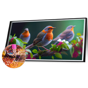 Robin 70*40CM(Picture) Full Square Drill Diamond Painting