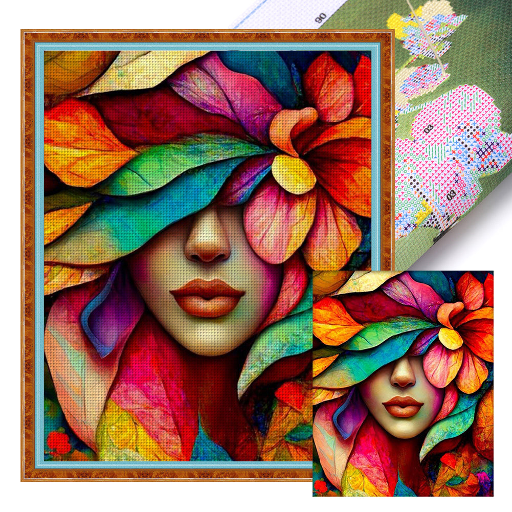 Girl (50*60CM) 11CT 3 Stamped Cross Stitch