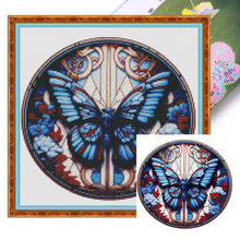 Load image into Gallery viewer, Butterfly Artwork (40*40CM) 11CT 3 Stamped Cross Stitch
