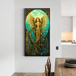 Vintage Angel Girl 40*70CM(Canvas) Full Round Drill Diamond Painting