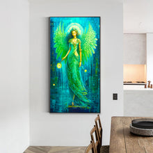 Load image into Gallery viewer, Green Angel Girl 40*70CM(Canvas) Full Round Drill Diamond Painting
