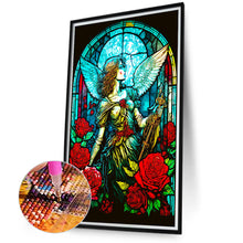 Load image into Gallery viewer, Glass Painting Warrior Angel Girl 40*70CM(Canvas) Full Round Drill Diamond Painting
