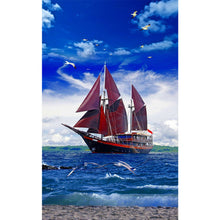 Load image into Gallery viewer, Sailboat 30*50CM(Canvas) Full Round Drill Diamond Painting
