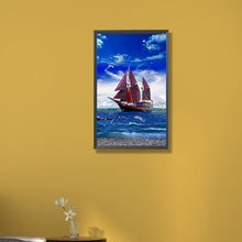 Load image into Gallery viewer, Sailboat 30*50CM(Canvas) Full Round Drill Diamond Painting
