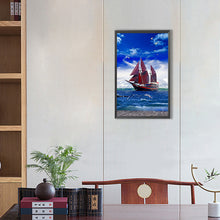 Load image into Gallery viewer, Sailboat 30*50CM(Canvas) Full Round Drill Diamond Painting
