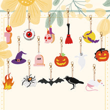 Load image into Gallery viewer, DIY Keychain Supplies Halloween 15pcs Full Drill Diamonds Pendants Gift for Kids
