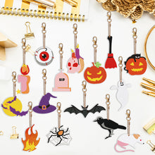 Load image into Gallery viewer, DIY Keychain Supplies Halloween 15pcs Full Drill Diamonds Pendants Gift for Kids
