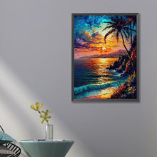 Load image into Gallery viewer, Coconut Beach 40*60CM(Canvas) Full Round Drill Diamond Painting
