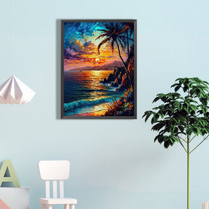 Coconut Beach 40*60CM(Canvas) Full Round Drill Diamond Painting