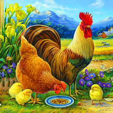 Load image into Gallery viewer, Rooster 30*30CM(Canvas) Full Round Drill Diamond Painting
