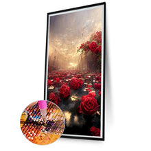 Load image into Gallery viewer, Rose Castle 40*80CM(Picture) Full Square Drill Diamond Painting
