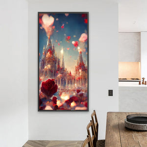 Rose Castle 40*80CM(Picture) Full Square Drill Diamond Painting