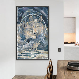 Wolf And Eagle 60*100CM(Picture) Full Square Drill Diamond Painting