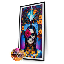 Load image into Gallery viewer, Flower Skull 40*70CM(Canvas) Full Round Drill Diamond Painting
