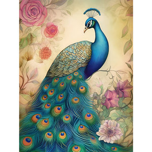 Peacock 60*80CM(Canvas) Full Round Drill Diamond Painting