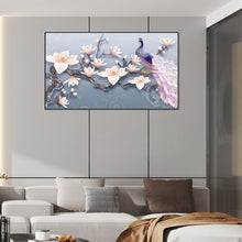 Load image into Gallery viewer, Peacock On Branch 70*40CM(Canvas) Full Round Drill Diamond Painting
