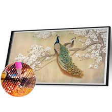 Load image into Gallery viewer, Peacock On Branch 70*40CM(Canvas) Full Round Drill Diamond Painting
