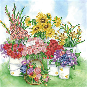 Garden Flowers 30*30CM(Canvas) Partial Special Shaped Drill Diamond Painting