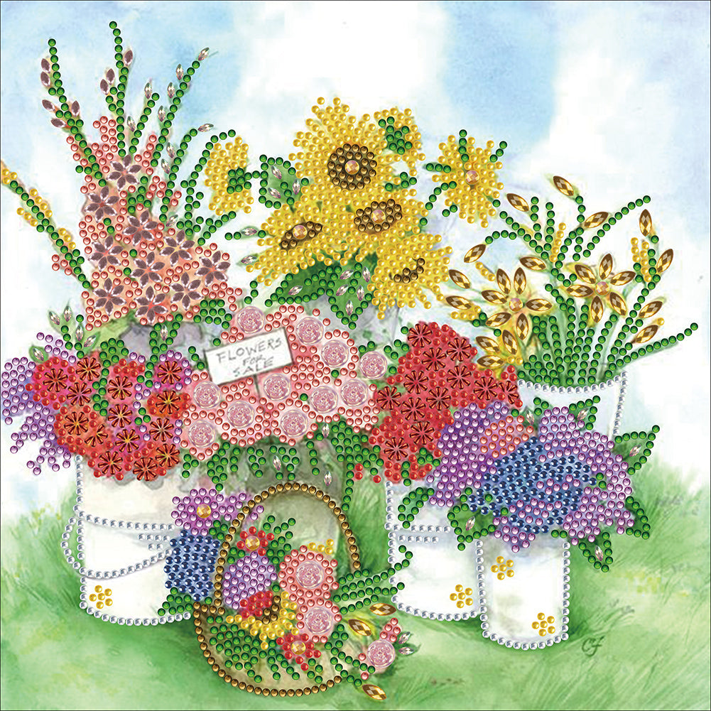 Garden Flowers 30*30CM(Canvas) Partial Special Shaped Drill Diamond Painting