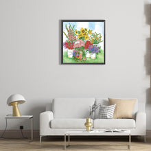 Load image into Gallery viewer, Garden Flowers 30*30CM(Canvas) Partial Special Shaped Drill Diamond Painting
