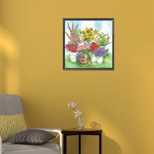 Load image into Gallery viewer, Garden Flowers 30*30CM(Canvas) Partial Special Shaped Drill Diamond Painting
