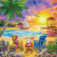 Load image into Gallery viewer, Summer Beach 30*30CM(Canvas) Partial Special Shaped Drill Diamond Painting
