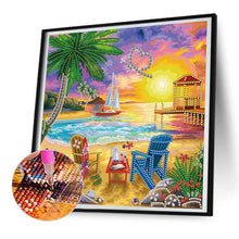 Load image into Gallery viewer, Summer Beach 30*30CM(Canvas) Partial Special Shaped Drill Diamond Painting
