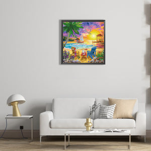 Summer Beach 30*30CM(Canvas) Partial Special Shaped Drill Diamond Painting