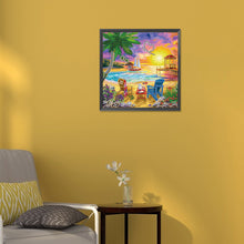 Load image into Gallery viewer, Summer Beach 30*30CM(Canvas) Partial Special Shaped Drill Diamond Painting
